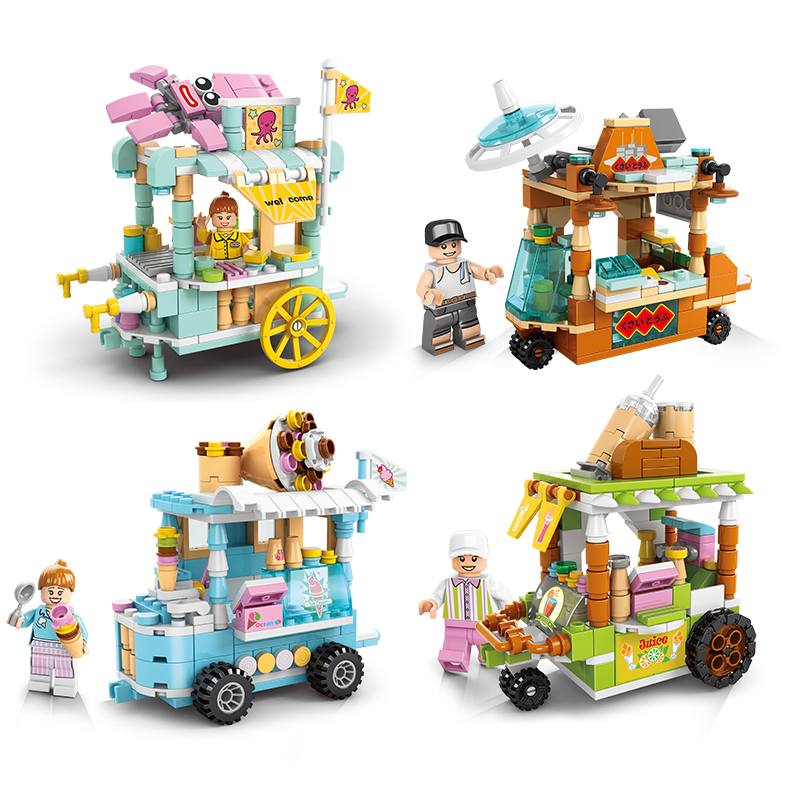 Bộ đồ chơi lắp ráp hình xe bán thức ăn vui nhộn dành cho bé