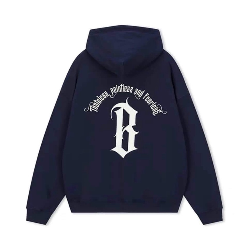 Áo Hoodie Mũ 2 Lớp Unisex Chữ B Chất Nỉ Dày, Áo Khoác Có Mũ Nam Nữ Cao Cấp Phong Cách Ullzang