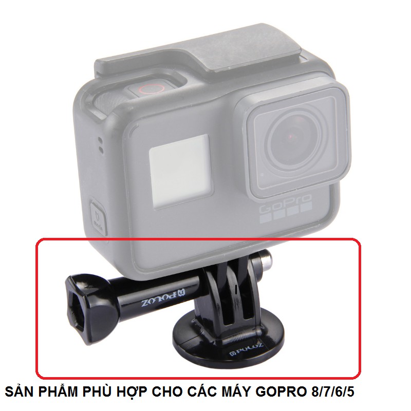 Tripod Mount cho GoPro 8 / 7 / 6 / 5 / Action Cam hãng Puluz dùng gắn gopro vào tripod mini gậy cầm tay