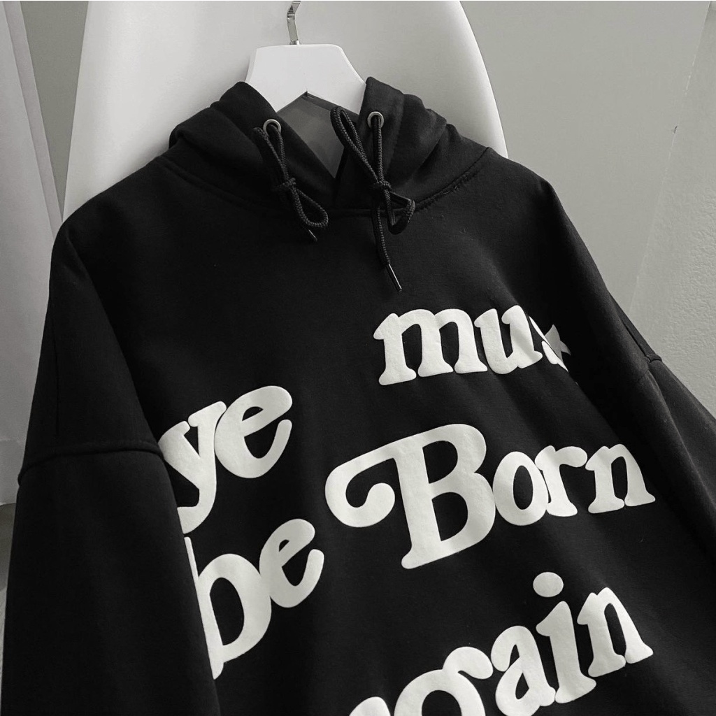 Áo Hoodies Nam Chui Đầu Vải Nỉ Dày Mịn Nón Lớn 2 Lớp Form Rộng Màu Đen In Chữ Tráng Hot Trend NEW UNISEX