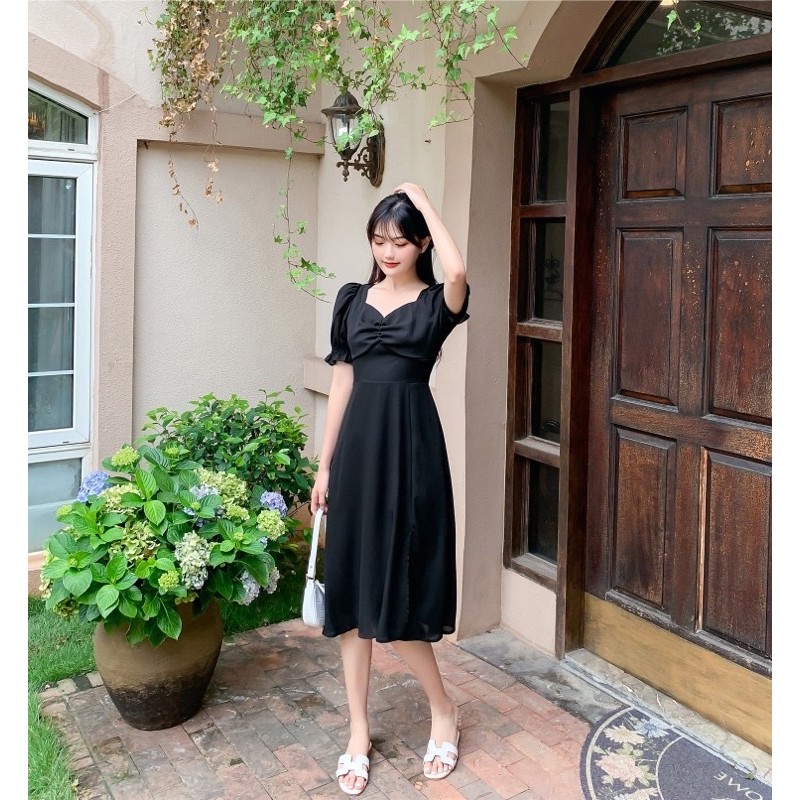 D42 - Đầm Bigsize dáng dài xẻ tà