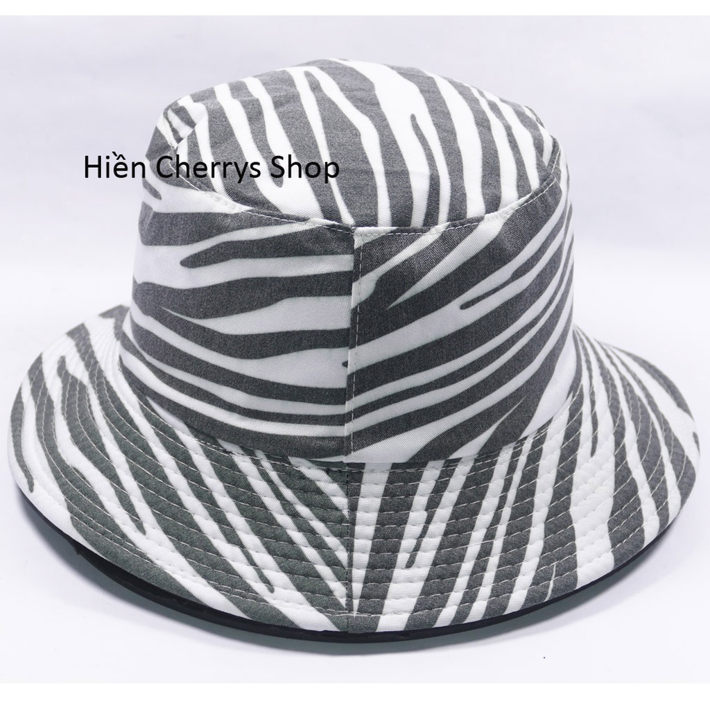 Mũ Tai Bèo Ngựa Vằn đẹp mũ tai bèo nam nữ vành nhỏ, nón bucket với chất liệu cotton thoáng mát