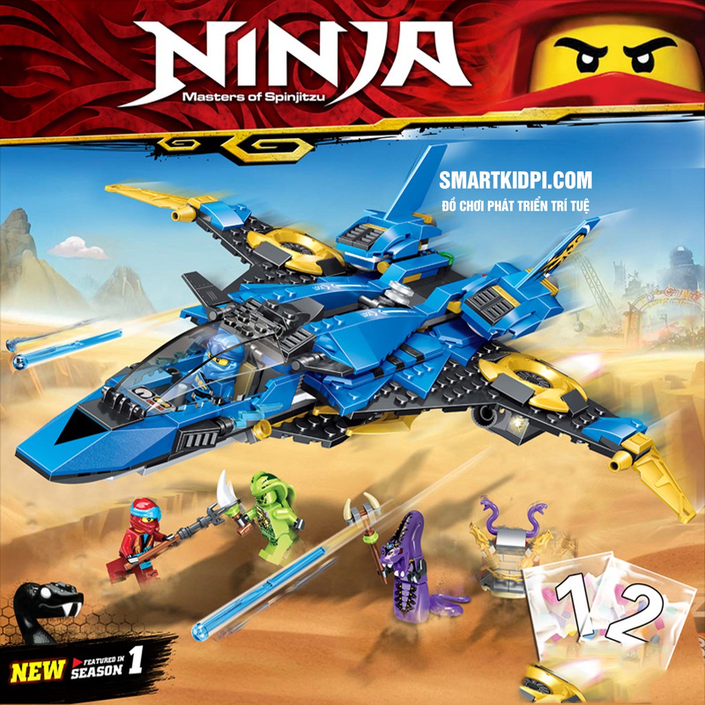 Mô hình lắp ráp Phi Thuyền Tia Chớp Jay - NinjaGo Jay Storm Fighter | BELA 11162 - Lego Ideas 70668