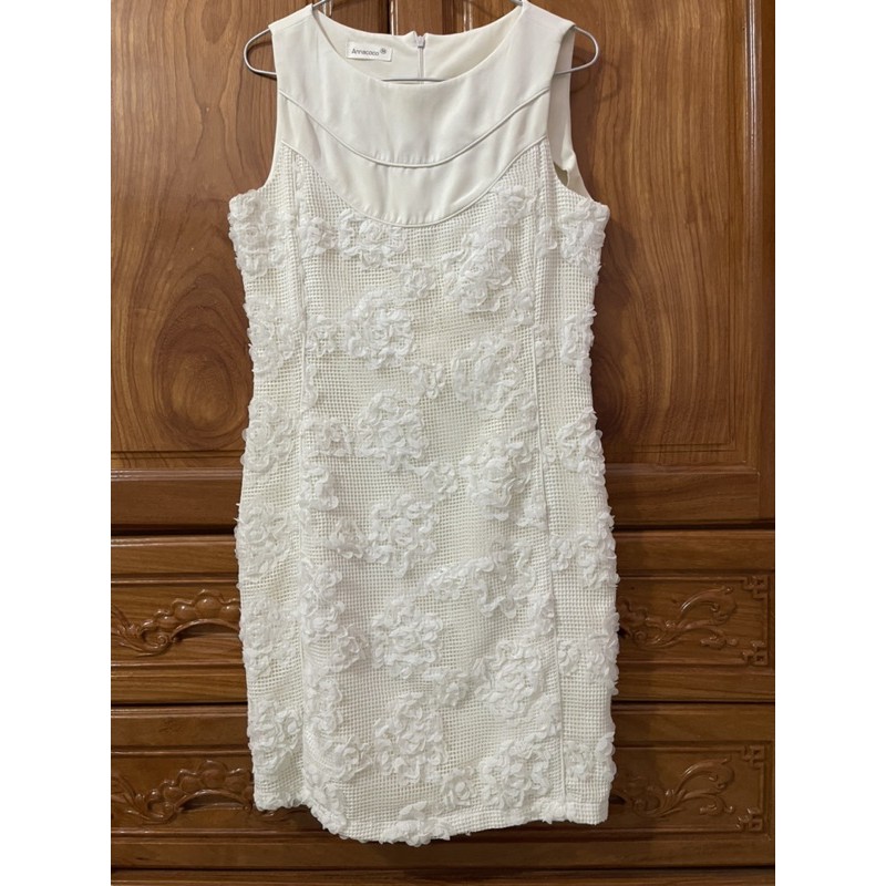 Váy trắng form suông Annacoco (thanh lí kido, libe, shebyshj)
