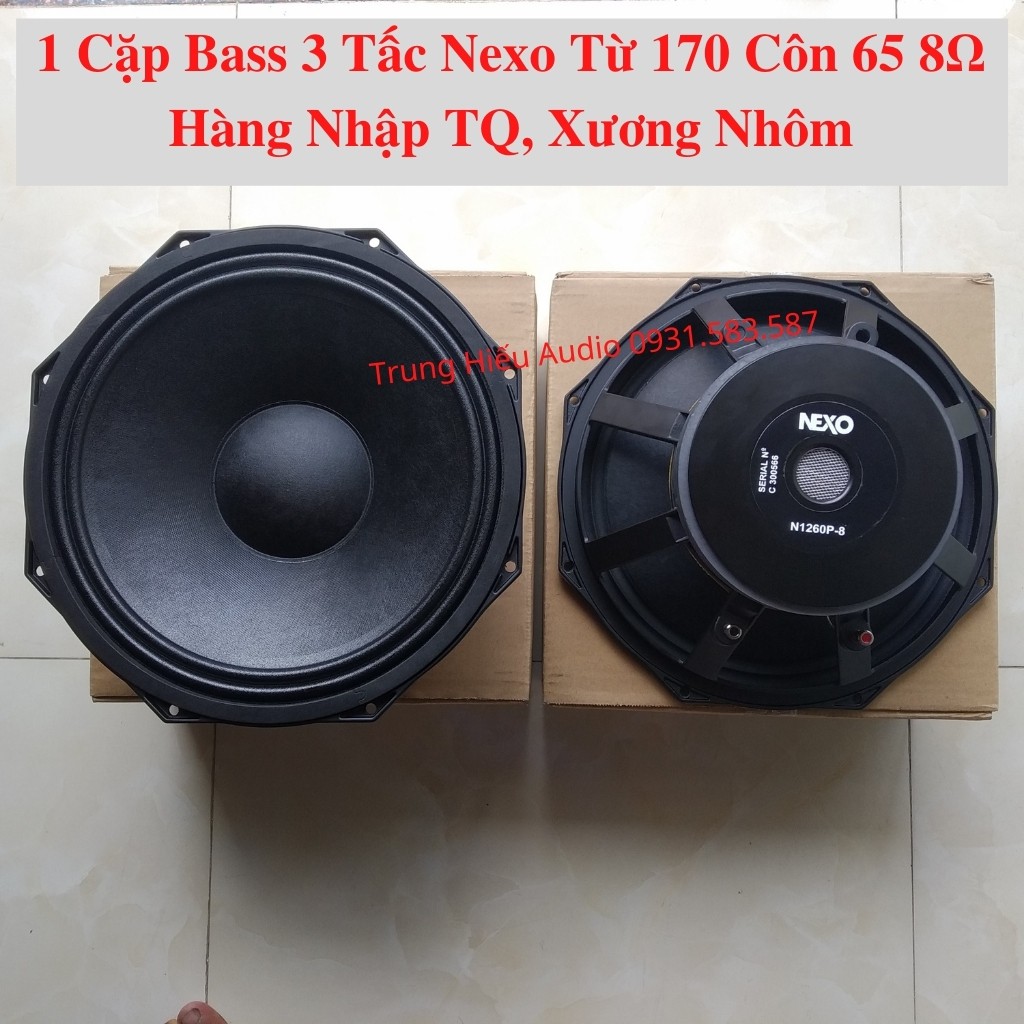 1 Cặp Loa Bass 30 Nexo Từ 170 Côn 65 Hàng Nhập TQ, Màng Vãi, Nhện Vàng, Củ Loa Bass 3 Tấc Nexo Gân Vãi Trung Hiếu Audio
