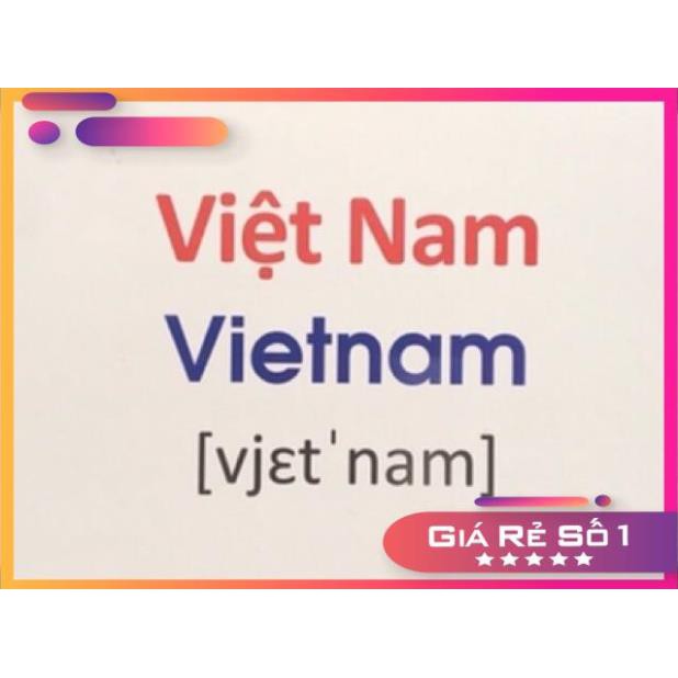 Thẻ học thông minh Song Ngữ Anh-Việt - Thẻ Học Flashcards Thông Minh Song Ngữ Bibo Chủ đề Quốc kỳ