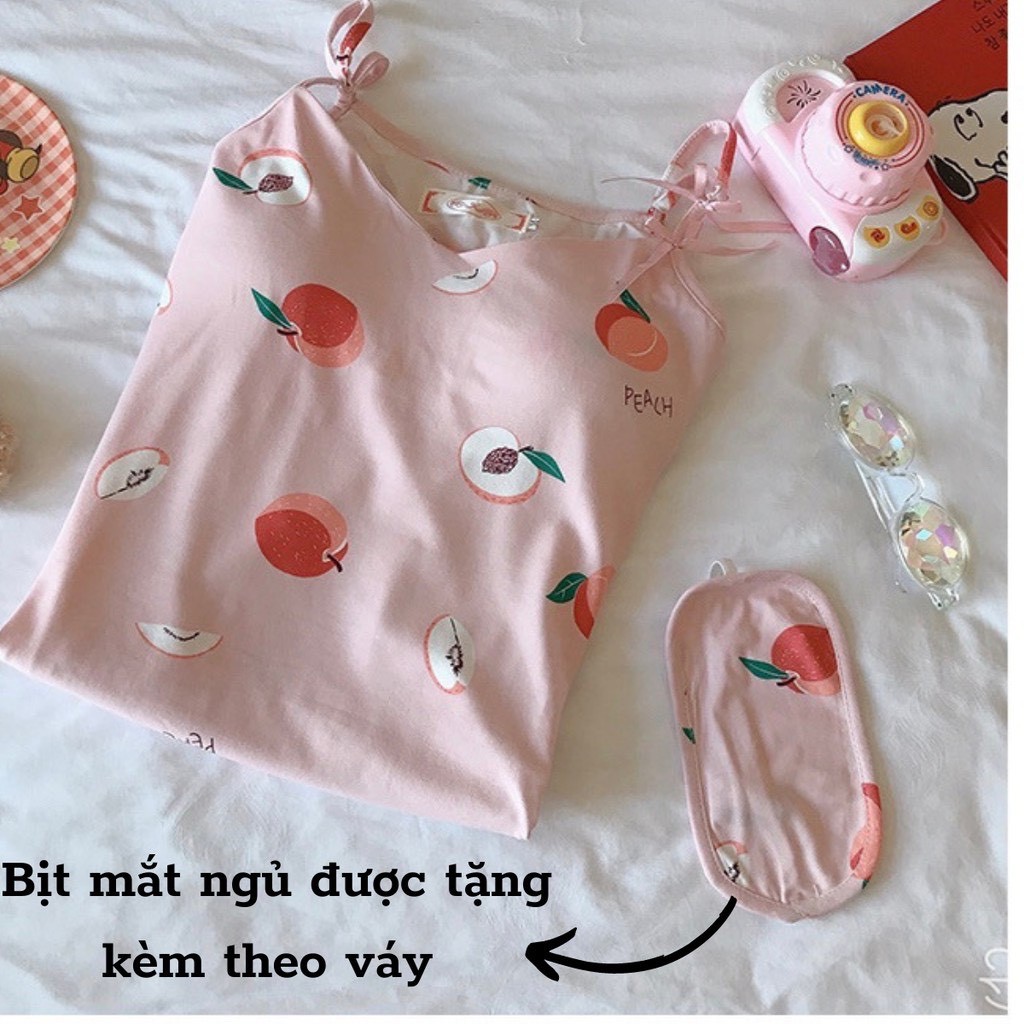 Váy Nữ ❤️FREESHIP❤️ Váy Hai Dây Gợi Cảm Sexy Có Đệm Ngực Đuôi Váy Xếp Ly ( tặng kèm bịt mắt ) mẫu DAY2