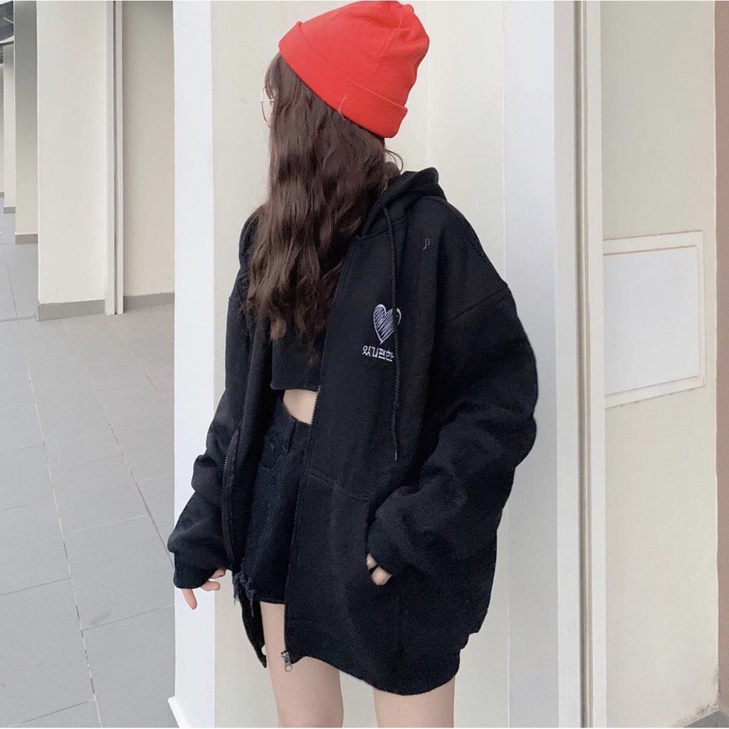 Áo Khoác Hodie  FREESHIPÁo khoác nữ fomr rộng Hàn Quốc, áo hoodie nữ form rộng TTAK837