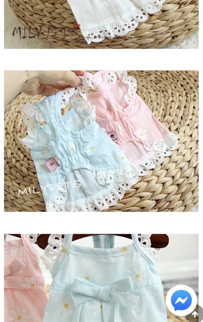 Váy thô hoa xinh mặc hè cho thú cưng