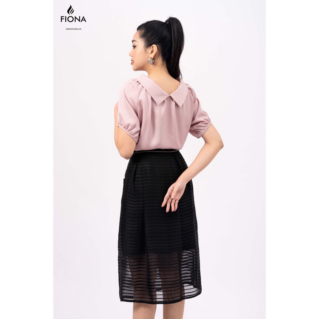 Chân váy nữ dáng dài, khóa sườn, phối Chifon FIONA F250735