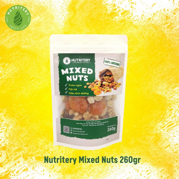 Hạt mix dinh dưỡng NUTRITERY Mixed Nuts 260 gram