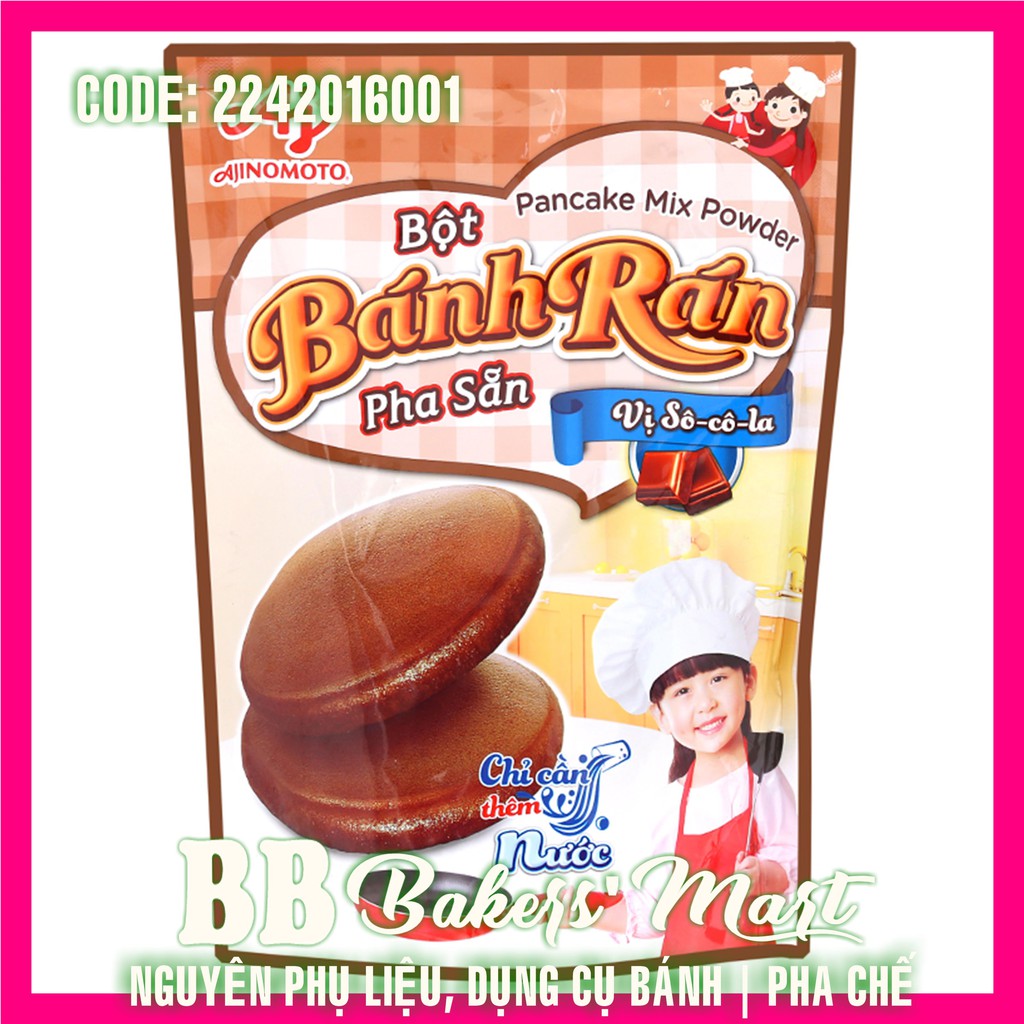 Bột làm BÁNH RÁN Doreamon pha sẵn AJINOMOTO - Vị Chocolate Socola - Gói 200gr