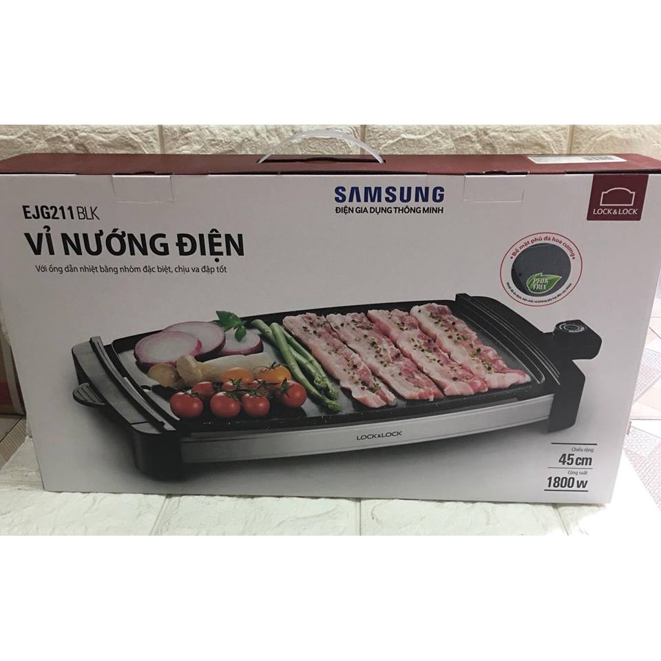 BẾP NƯỚNG ĐIỆN LOCK&LOCK EJG211BLK (1800W)