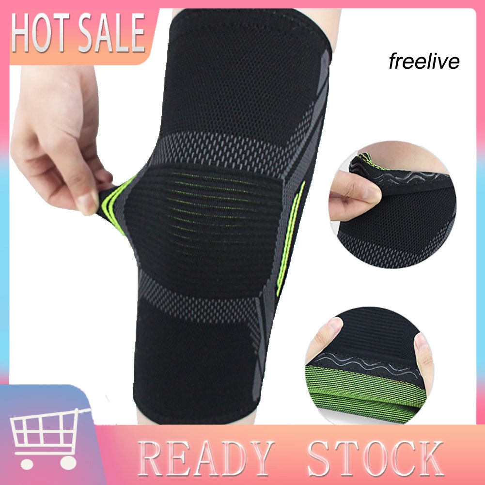 BLP_ 1Pc Outdoor Sport Running Basketball Elastic Breathable Knee Brace Guard Sleeve