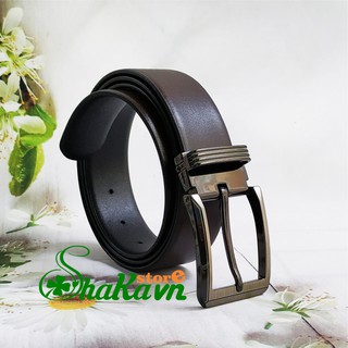 Thắt lưng nam dây nịt nam da bò khóa xỏ kim