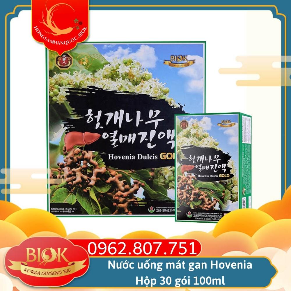 Nước uống bổ gan mát gan Hovenia Dulcis Gold 30 gói 100ml, nước giải độc gan Hàn Quốc thanh nhiệt cơ thể làm đẹp da
