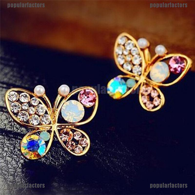 Khuyên Tai Hình Bướm Đính Đá Thời Trang