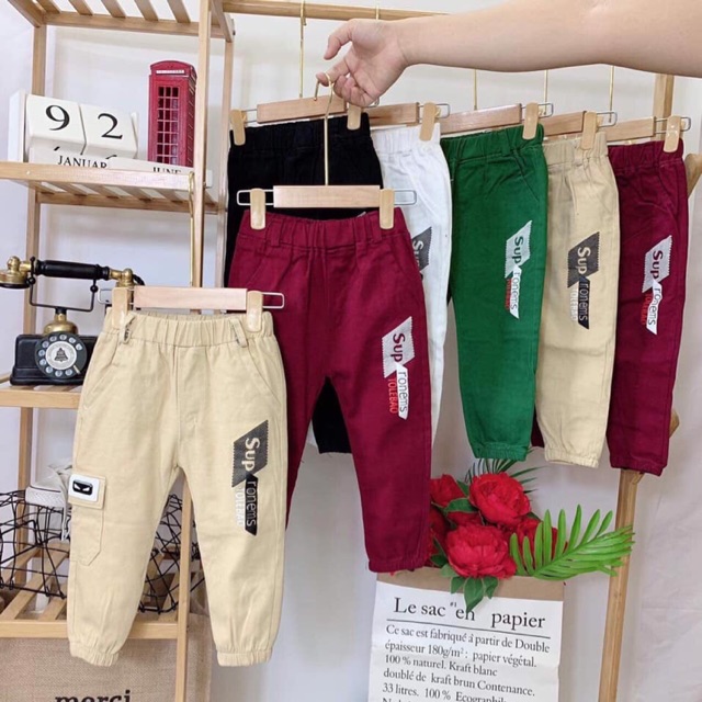 quần kaki túi hộp phong cách cho bé trai - QKTHS