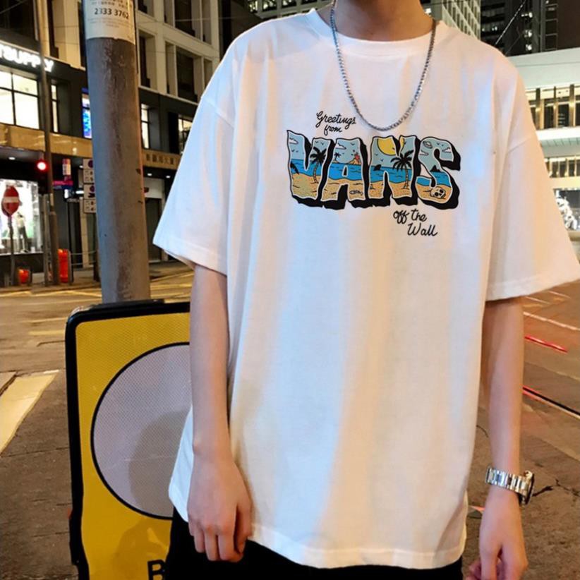 FREESHIP Áo thun tay lỡ nam nữ Vans Summer Unisex oversize form rộng áo phông rộng mùa hè basic tee phối quần jean 💘