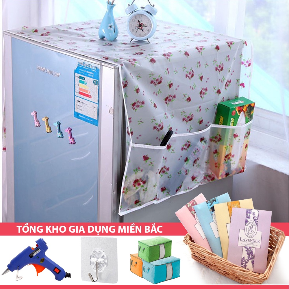 [Tổng Kho Sỉ] Tấm Che Phủ Tủ Lạnh Kiểu Mới SMART HOME - Có Ngăn Để Đồ Tiện Lợi US04233