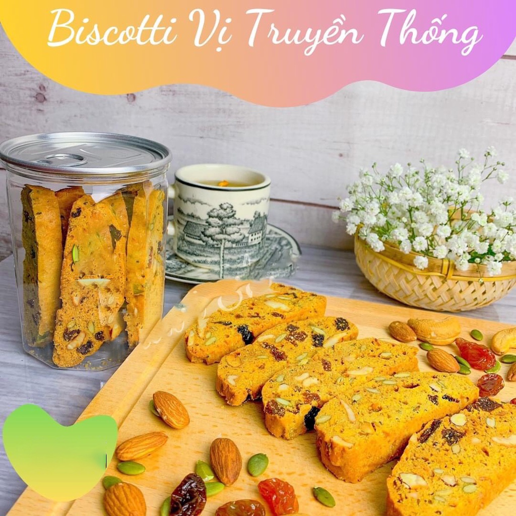 Bánh BISCOTTI MinnaFood 3 vị nguyên cám KHÔNG ĐƯỜNG dành cho người ăn kiêng, giảm cân, tiểu đường BCT01 | BigBuy360 - bigbuy360.vn