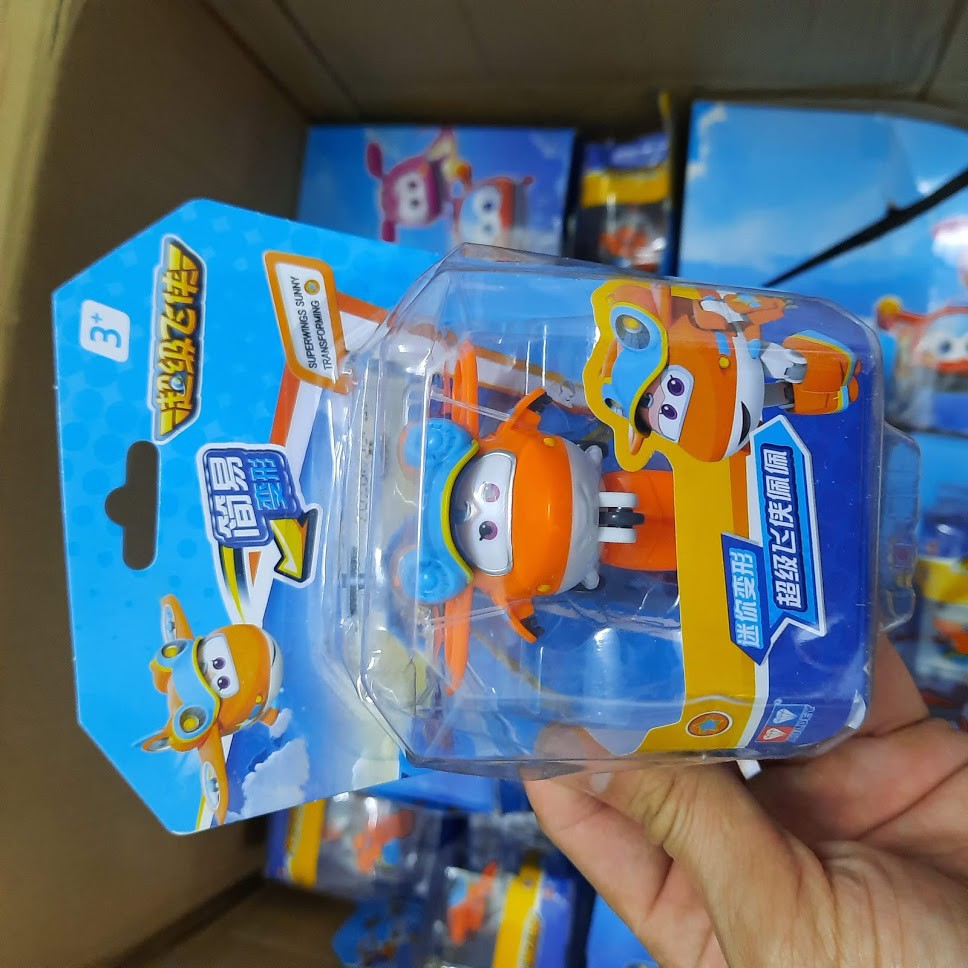 Đồ chơi super wings Robot Biến Hình Cỡ Nhỏ Sunny vui vẻ đội bay siêu đẳng