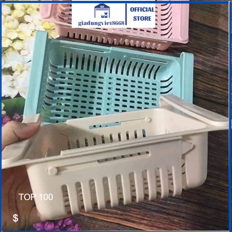 Khay nhựa cài tủ lạnh đa năng,loại kệ nhựa dày( màu ngẫu nhiên)