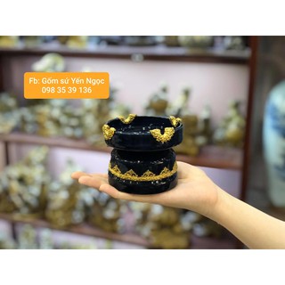 BỘ ẤM CHÉN BỌC ĐỒNG GỐM SỨ BÁT TRÀNG