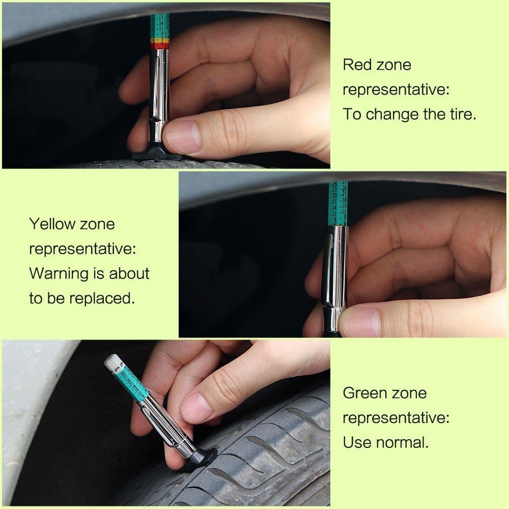 Máy Đo Độ Sâu Lốp Xe 25mm Họa Tiết Xe Tải Nhiều Màu Sắc