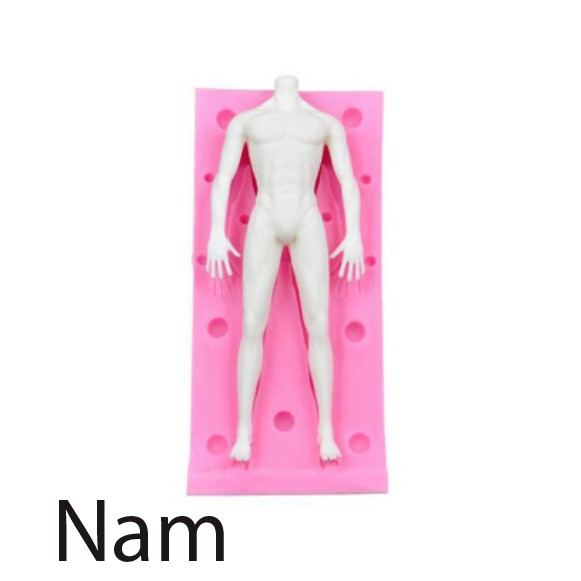 Khuôn Body Búp Bê Ép Đất Sét Nhật thành Tượng Hình Thân Thể Búp Bê Nam BJD Doll Figure