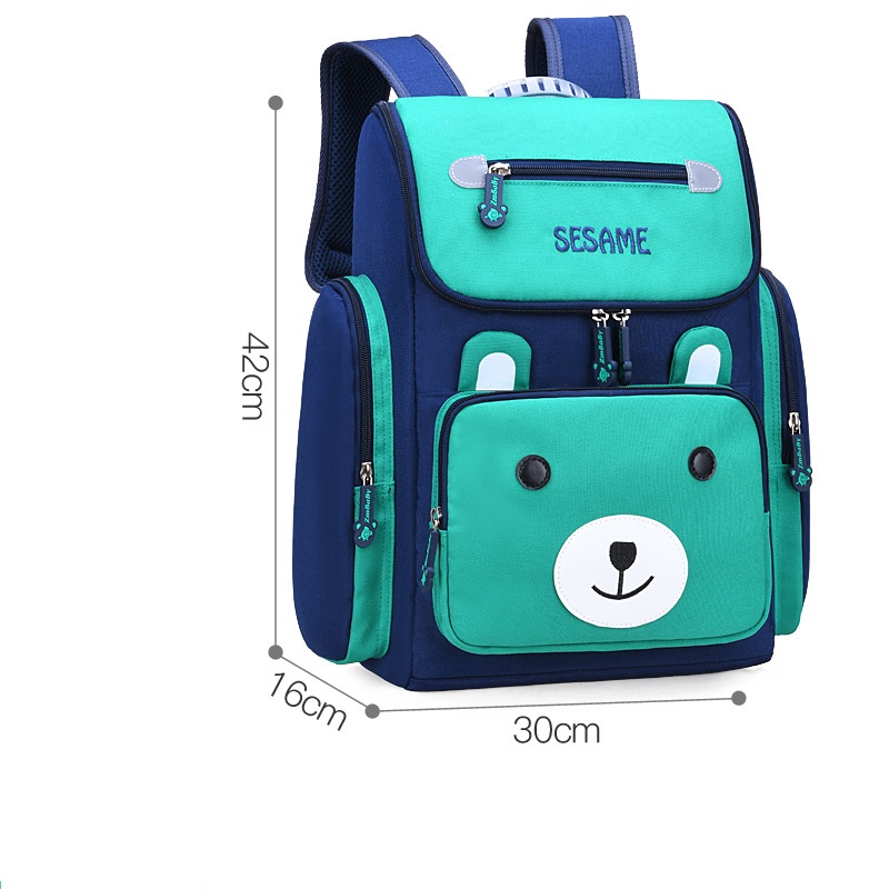 [Size 40- Kehong] Balo đi học tiểu học cấp 1 cấp 2, cặp sách siêu nhẹ hình hộp chống gù lưng bé gái bé trai -Balo cho bé