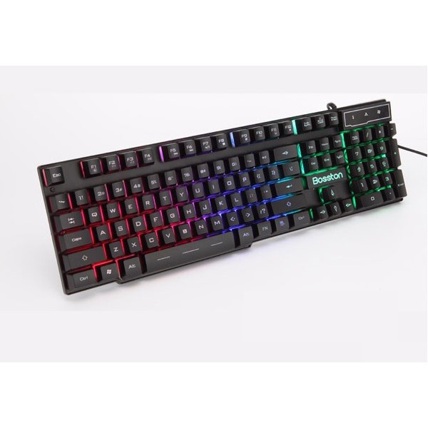 Bàn phím cơ thật Bosston với thiết kế bàn phím cơ kiểu dáng rất phá cách, có led ZP11142