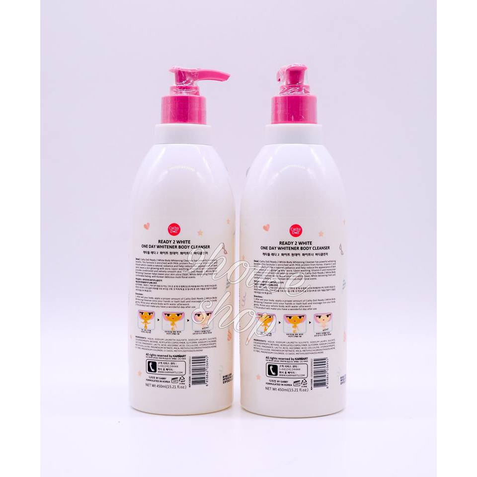 Sữa tắm Cathy Doll Ready 2 White 450ml Thái Lan