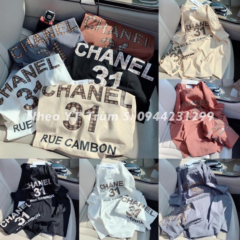 Áo phông nữ, áo phông rộng channel 31 - Hàng cao cấp, chất cotton mịn, mát ảnh thật freesize 1 | BigBuy360 - bigbuy360.vn