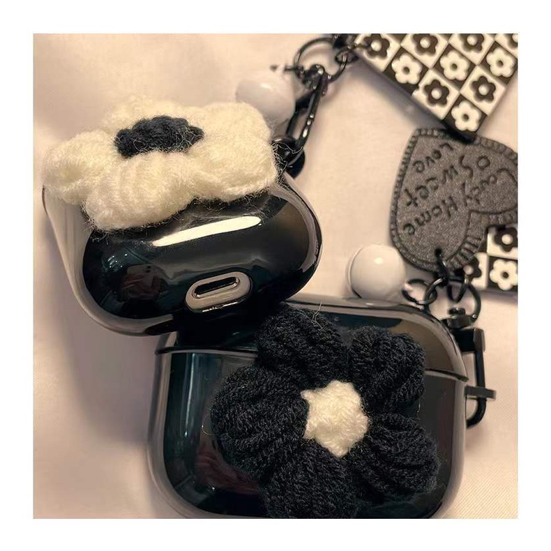 Vỏ Bảo Vệ Hộp Sạc Tai Nghe AirPods 1 2 3 Pro Bằng Silicon Kiểu Đan Tay Chống Sốc Thời Trang