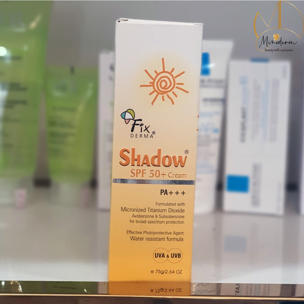 Kem chống nắng Fixderma Shadow cream SPF 50+, Spf 30 chống nắng cho da mặt và toàn thân 75g