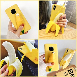 [Hàng Có Sẵn] Ốp Điện Thoại Họa Tiết Quả Chuối Ba Chiều Chống Sốc Cho vivo p30 Xr Xs Max 7 8plus x27