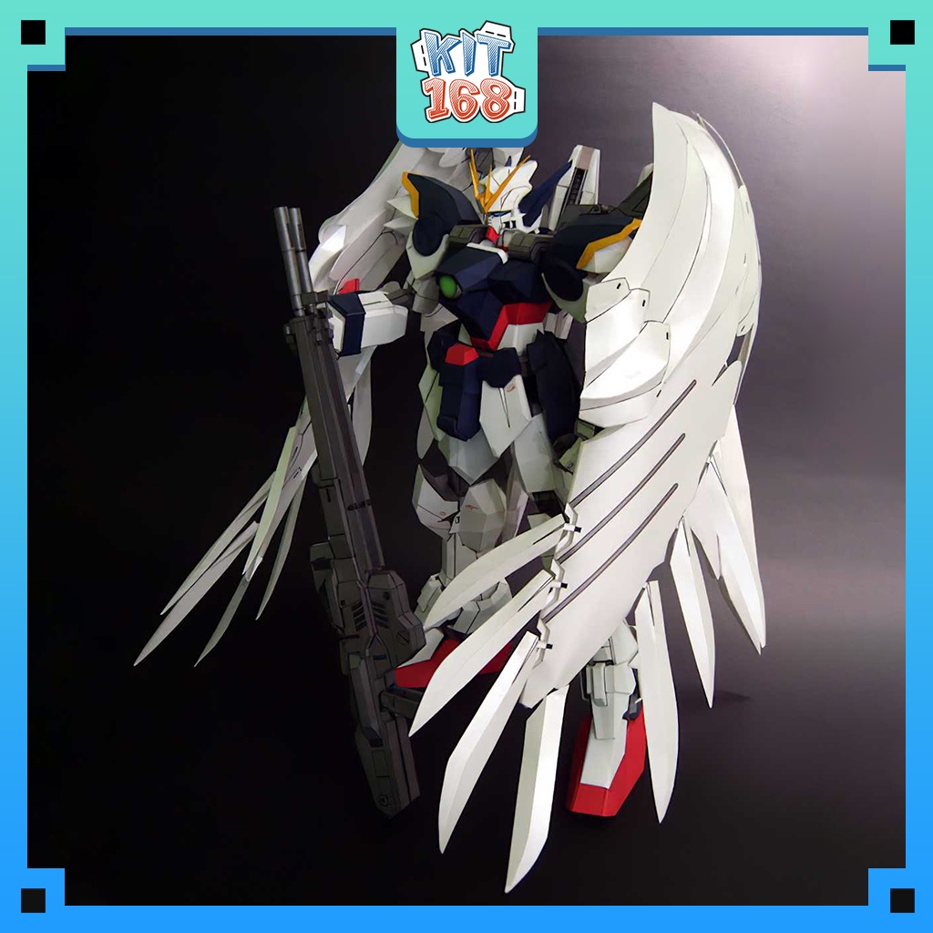 Mô hình giấy Anime Game Robot XXXG-00W0 Wing Gundam Zero Custom
