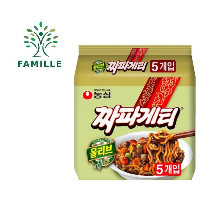Lốc 5 Gói Mì Trộn Tương Đen Nongshim Chapagetti - Hàn Quốc
