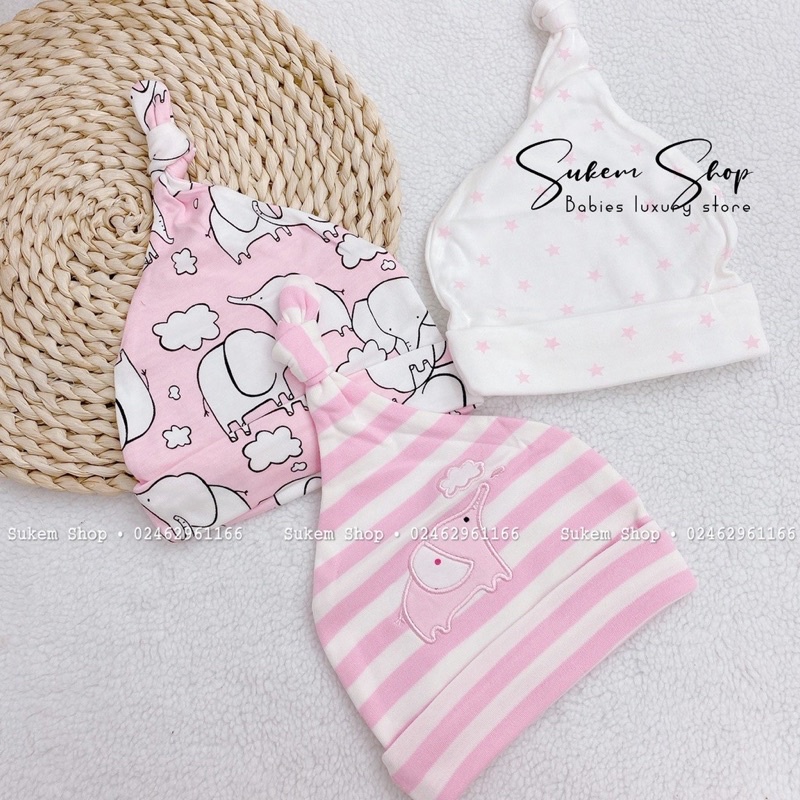 Set Mũ Củ Tỏi Mom Care Cho Bé Trai/Gái Set 3