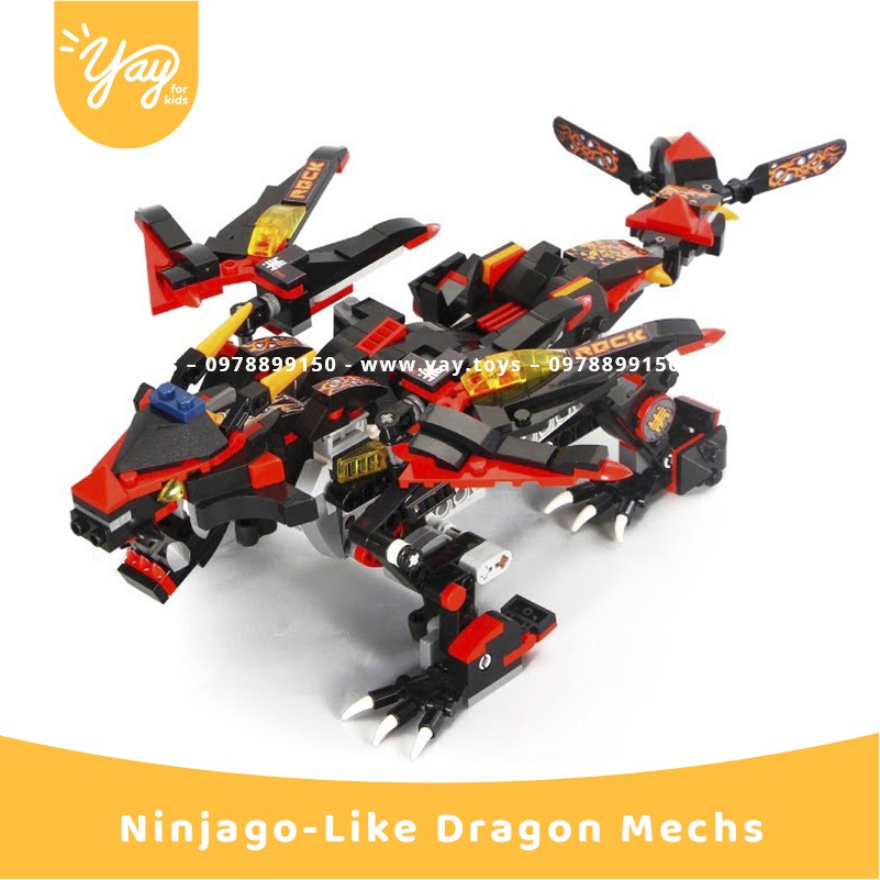 Mô hình rồng lắp ráp chuyển động - Dragon Gongfu King MOULD KING