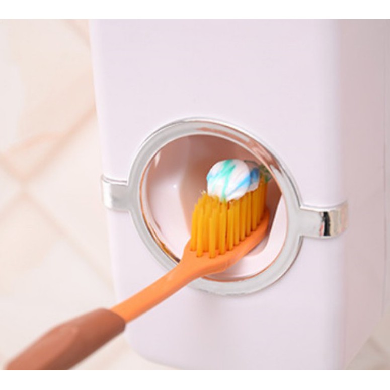 Dụng cụ lấy kem đánh răng tự động kèm giá để bàn chải