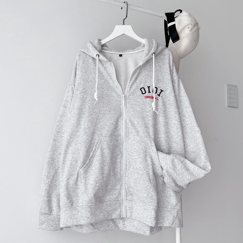 [sẵn]Áo khoác tay dài form rộng thêu chữ OIOI (ảnh thật tại shop) Tanazi Closet
