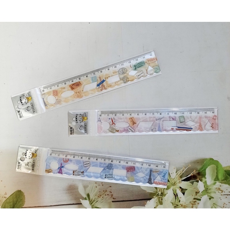 Combo sỉ 60 cây thước hình học 15cm dễ thương