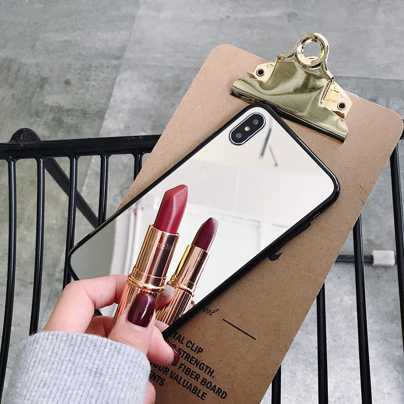 [Ready Stock]Luxury Cosmetic mirror Girly Glass Case iPhone 6 6Plus 7 7Plus 8 8 Plus X XR XS Max 11 11 Pro Max iPhone Mirror TPU Case Shock-Proof Phone Case