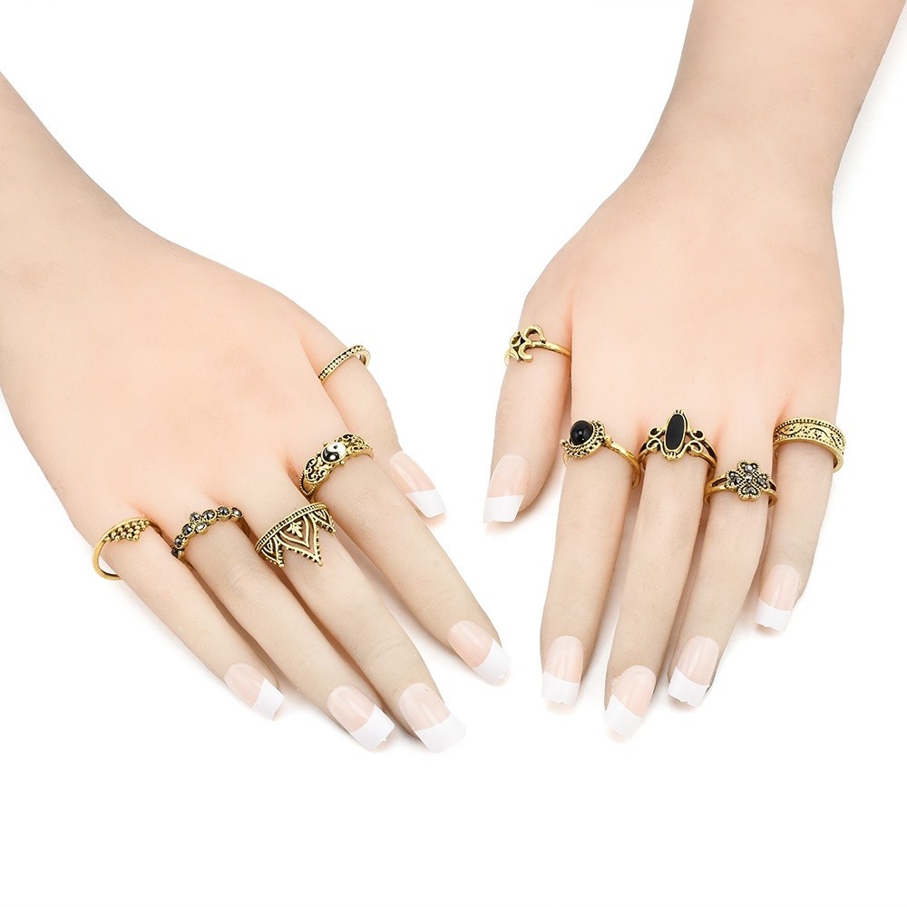Set 10 Nhẫn Đốt Ngón Tay Phong Cách Boho
