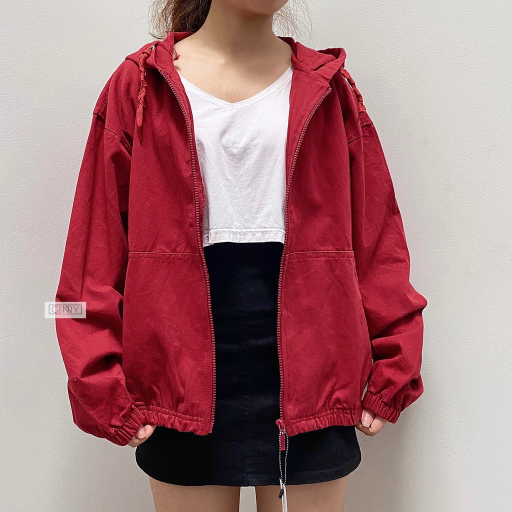 Áo Khoác Kaki Nón Basic GINNY | Áo Khoác Nữ Kaki Có Nón  | Áo Khoác Kaki Nữ Đẹp Có Mũ | Đơn Giản | Nhiều Màu | BigBuy360 - bigbuy360.vn