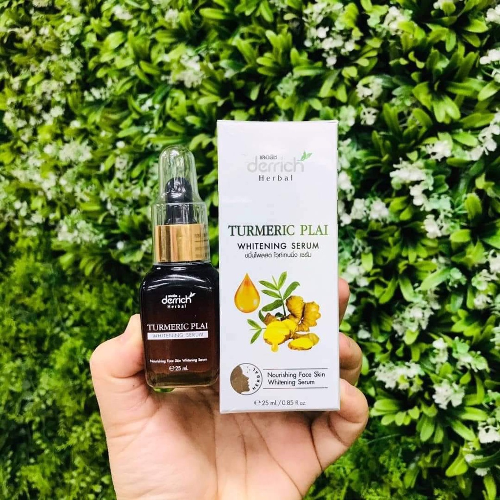 01 Serum Nghệ Dưỡng Trắng Phục Hồi Da Mụn/Nám/Tàn Nhang DERRICH Herb Turmeric Plai Thái Lan 25ml