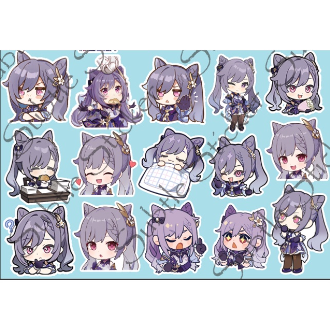 - Set 10/15  Sticker Keqing hình dán chibi trang trí vali, điện thoại, laptop, mũ bảo hiểm..siêu đẹp