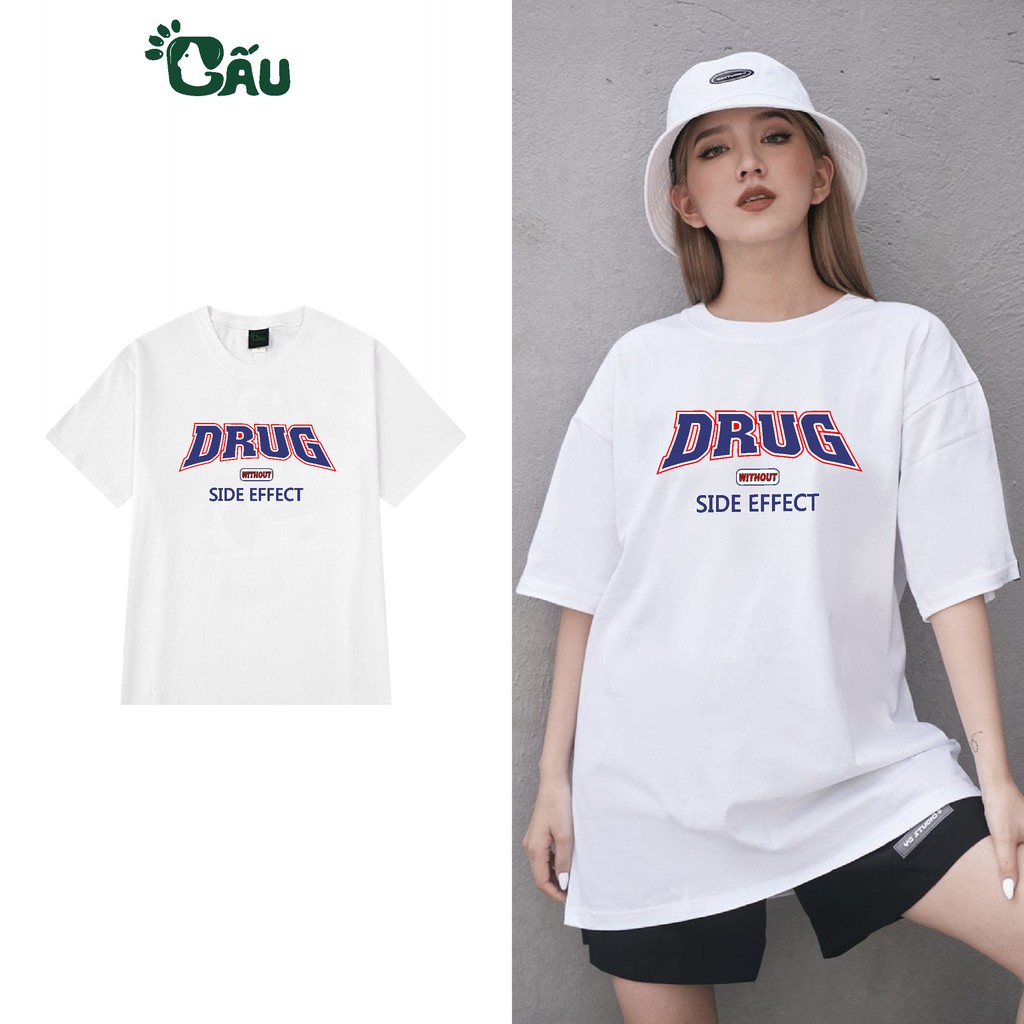 Áo thun tay lỡ Gấu 194 Unisex from rộng phong cách Local Brand Ulzzang vải coton cao cấp dày dặn, co dãn - DRUG | BigBuy360 - bigbuy360.vn